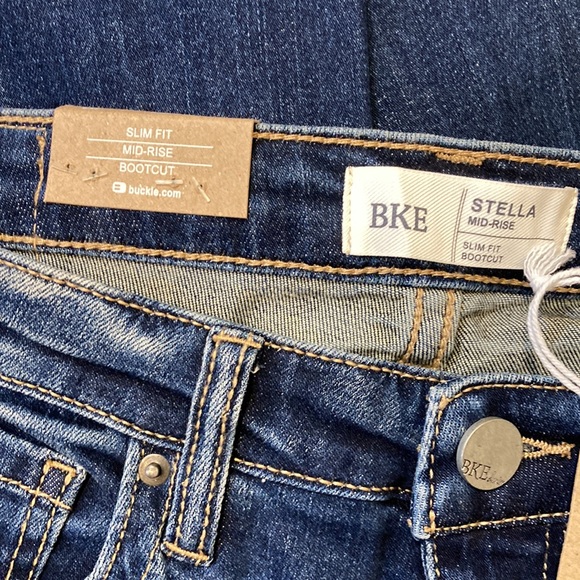 NWT BKE Stella blue jeans size 29S 29 short high stretch Midrise bootcut - Picture 5 of 14